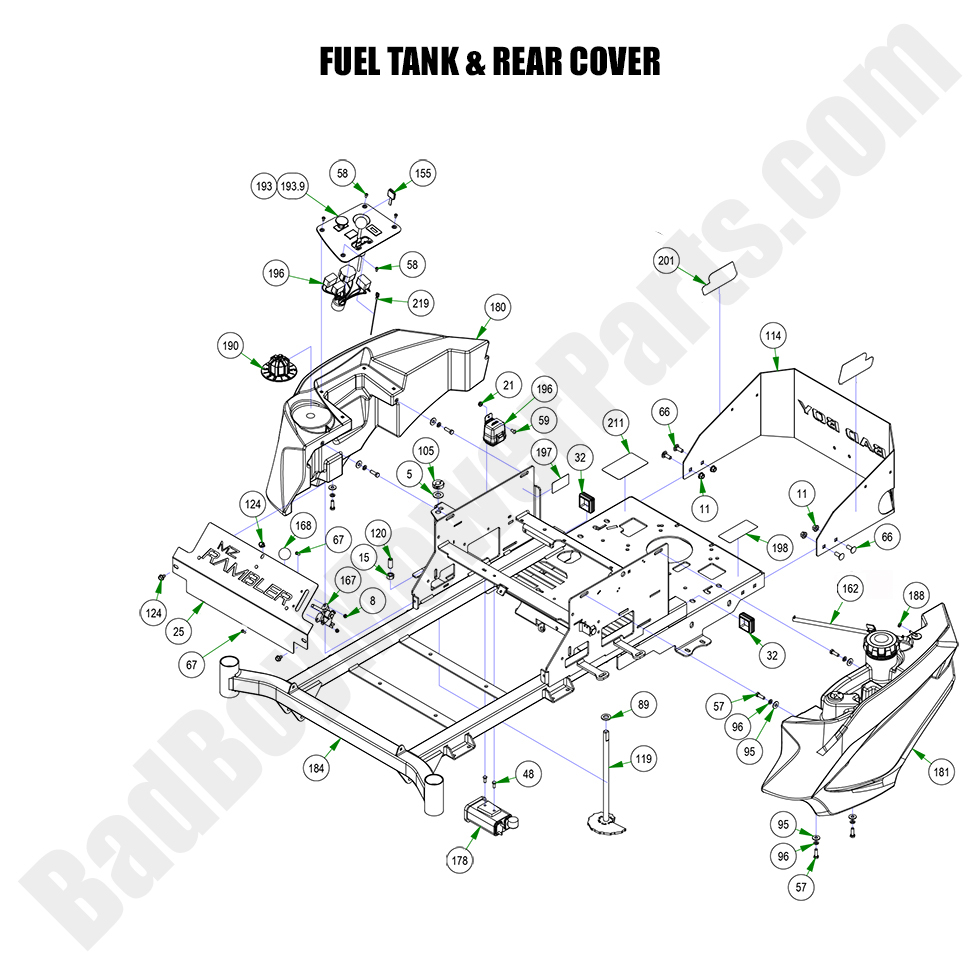 2023 MZ Rambler - Fuel Tank & Rear Cover